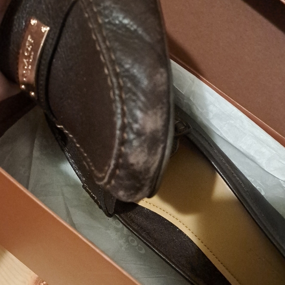 Coach Women's Brown Leather Loafers - Picture 7 of 13